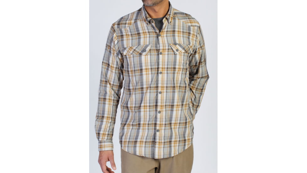 ExOfficio Minimo Plaid Long Sleeve Shirt - Men's -Black-X-Large