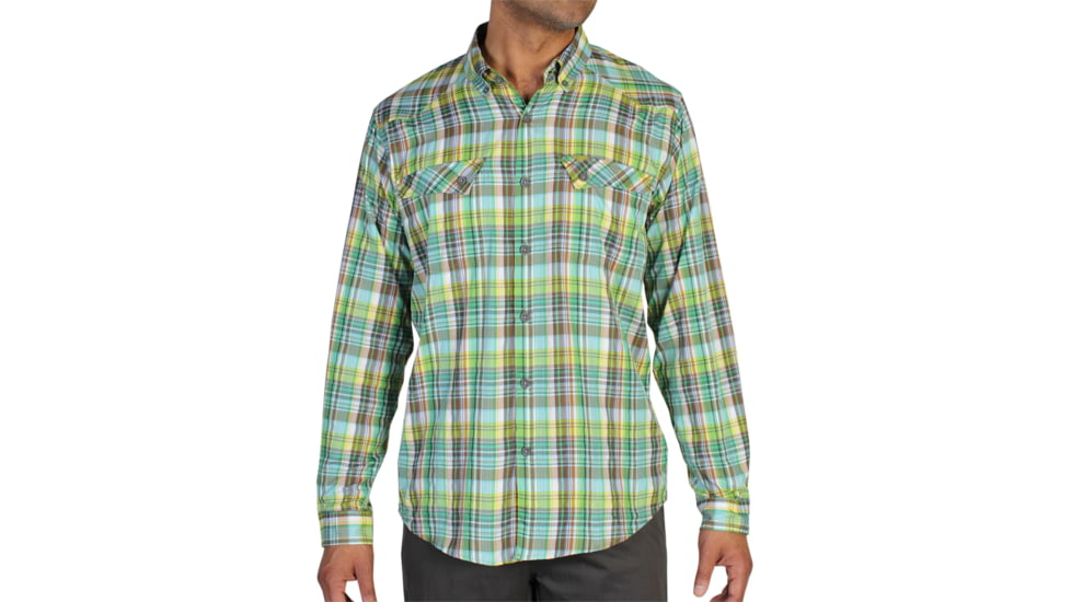 ExOfficio Minimo Plaid Long Sleeve Shirt - Men's -Grass-XX-Large
