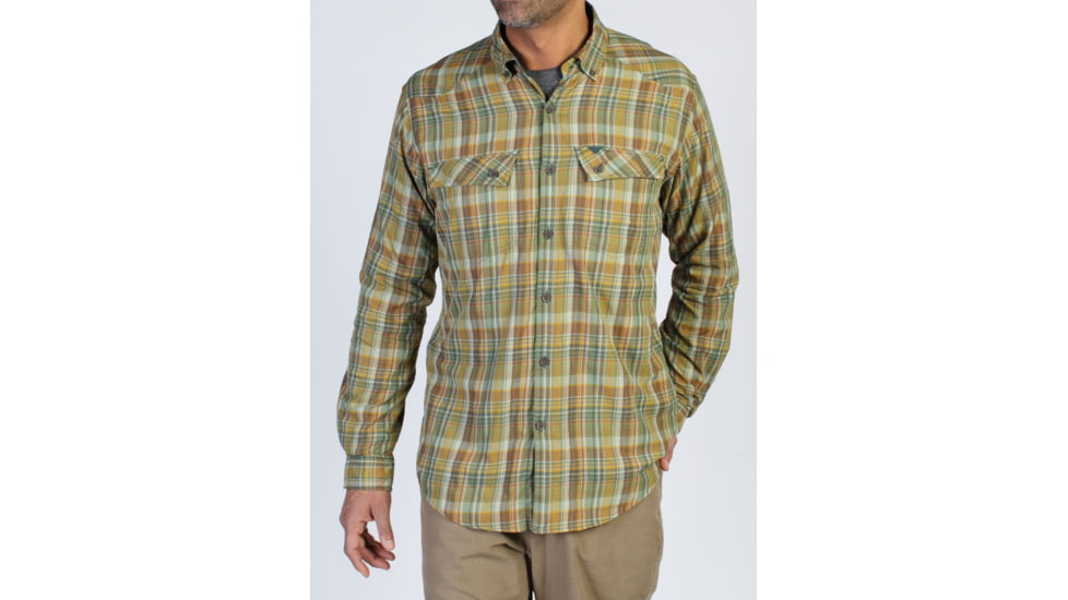 Minimo Plaid Long Sleeve Shirt - Mens -Thyme-Small