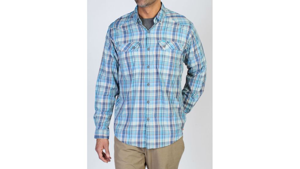 Minimo Plaid Long Sleeve Shirt - Mens -Riviera-Small