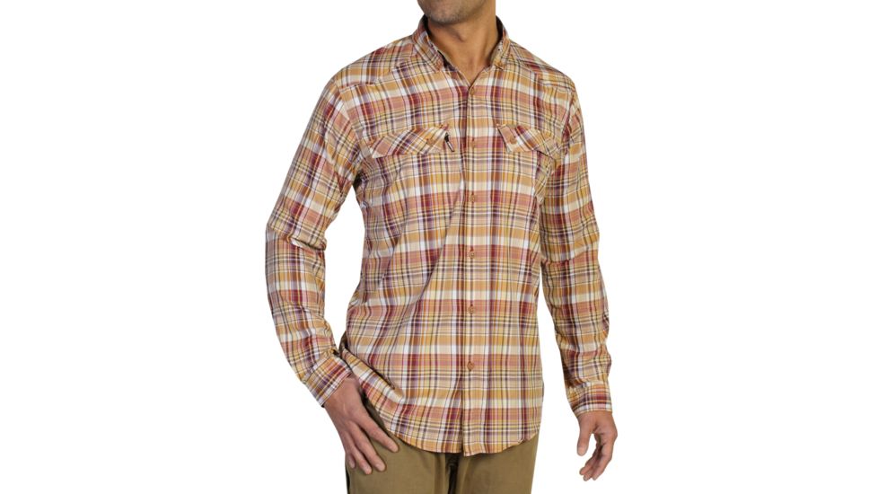 Minimo Plaid Long Sleeve Shirt - Mens -Tango-Medium
