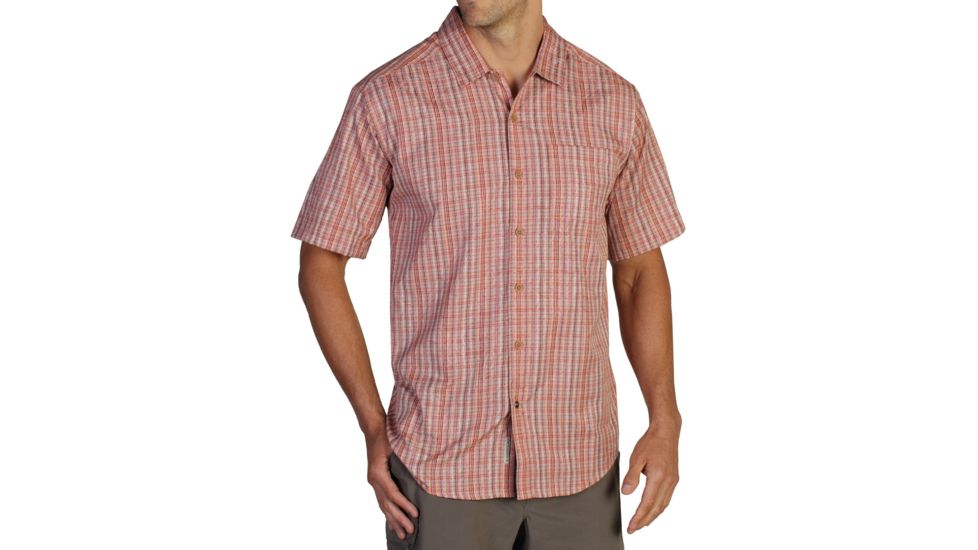 ExOfficio Mundi Jacquard Short Sleeve Shirt - Men's -Aurora-Large