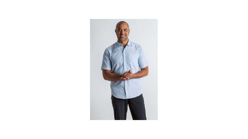 ExOfficio Salida Ombre Plaid Short Sleeve Shirt Men's, Breeze, L 10023146-5047_L