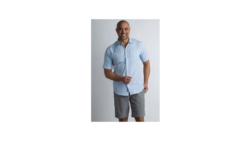 ExOfficio Salida Ombre Plaid Short Sleeve Shirt Men's, Breeze, L 10023146-5047_L