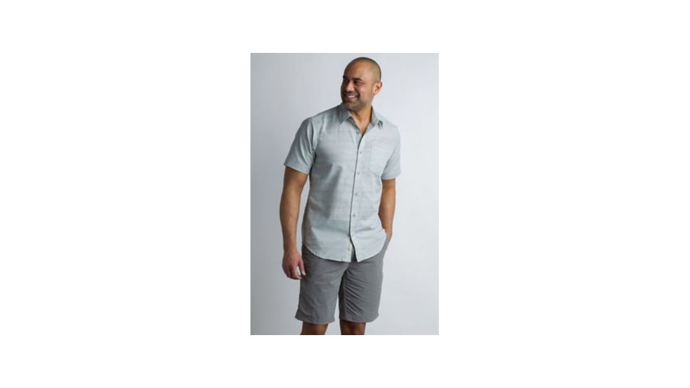 ExOfficio Soft Cool Avalon Short Sleeve Shirt Men's, Sage Gray, XL 10023124-9214_XL