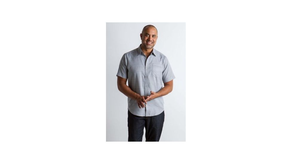 ExOfficio Soft Cool Avalon Short Sleeve Shirt Men's, Cement, 2XL 10023124-9430_2XL