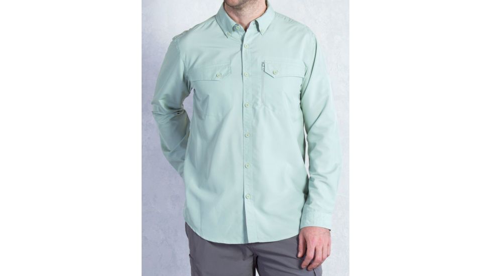Sol Cool Cryogen Long Sleeve Shirt - Mens-Desert Sage-Medium