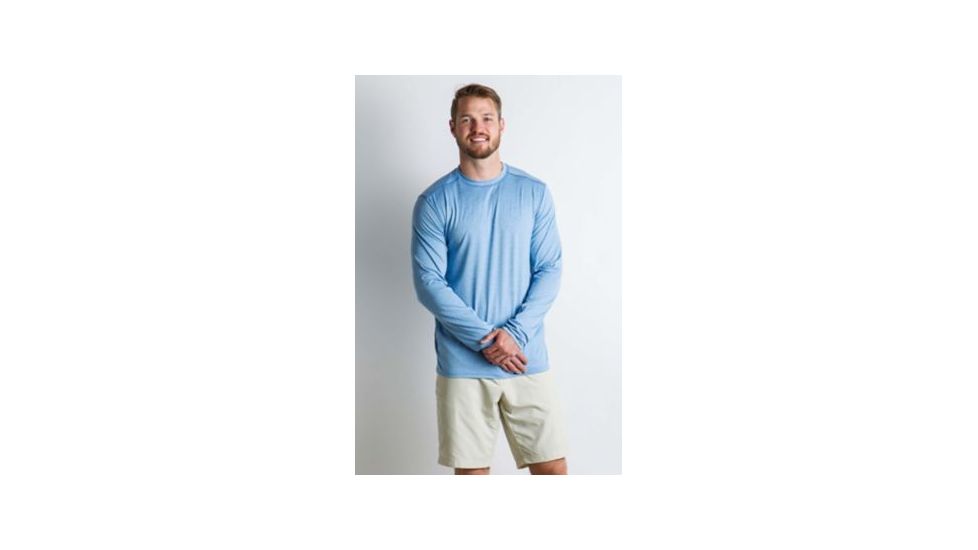 ExOfficio Sol Cool Sun Crew Long Sleeve Shirt Men's, Silverlake, M 10113127-5280_M