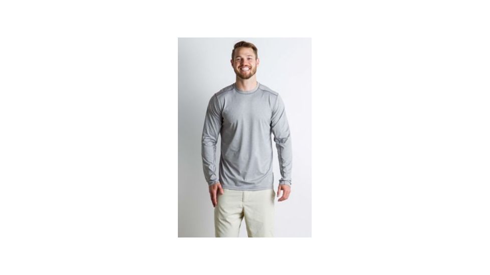ExOfficio Sol Cool Sun Crew Long Sleeve Shirt Men's, Cement, L 10113127-9430_L