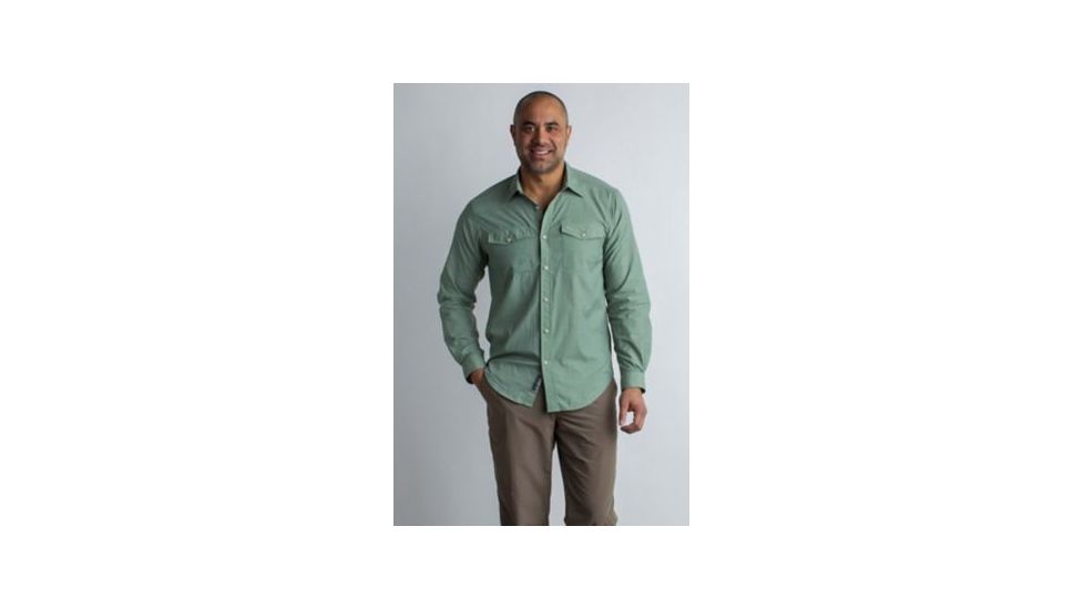 ExOfficio Syros Long Sleeve Shirt Men's, Dusty Sage, S 10013027-6800_S