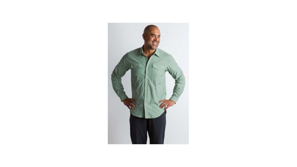 ExOfficio Syros Long Sleeve Shirt Men's, Dusty Sage, S 10013027-6800_S