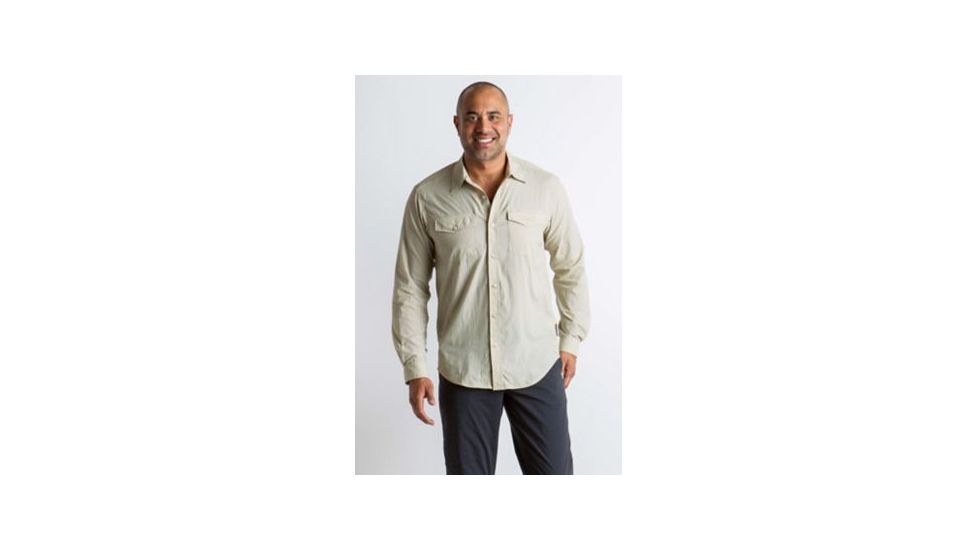ExOfficio Syros Long Sleeve Shirt Men's, Feather, L 10013027-8270_L