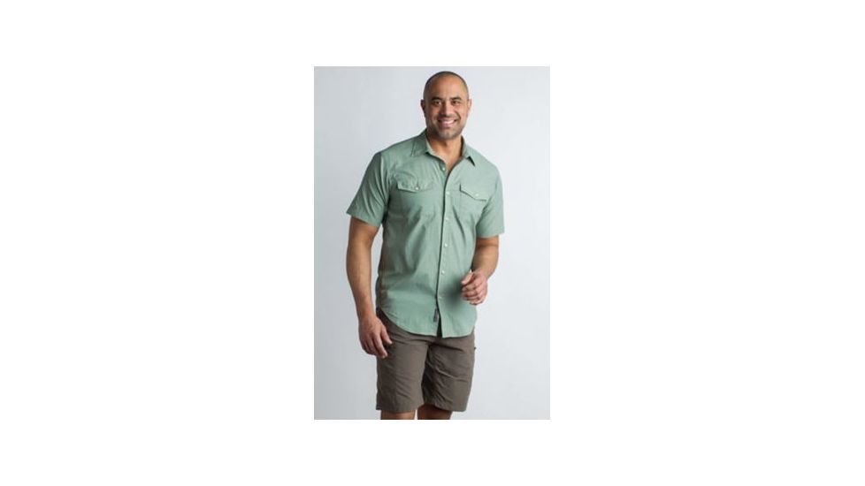 ExOfficio Syros Short Sleeve Shirt Men's, Dusty Sage, S 10023081-6800_S