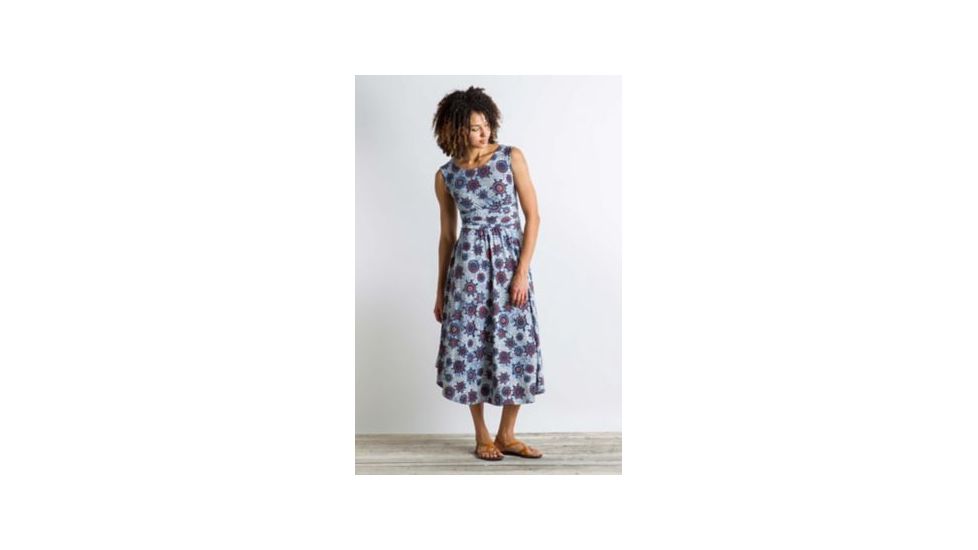 ExOfficio Wanderlux Cap Sleeve Midi Dress Women's, Tile Print, S 20613102-7246_S