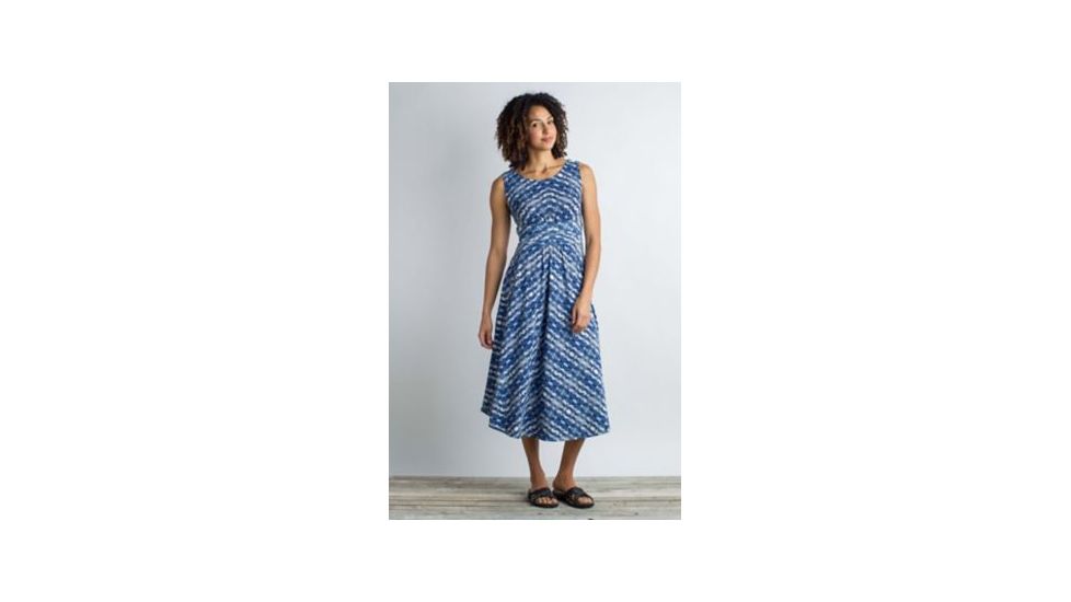 ExOfficio Wanderlux Cap Sleeve Midi Dress Women's, Batik Print, M 20613102-7251_M