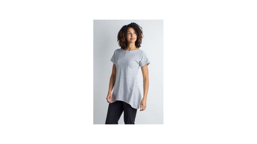 ExOfficio Wanderlux Crossback Short Sleeve Shirt Women's, White, L 20123049-1000_L