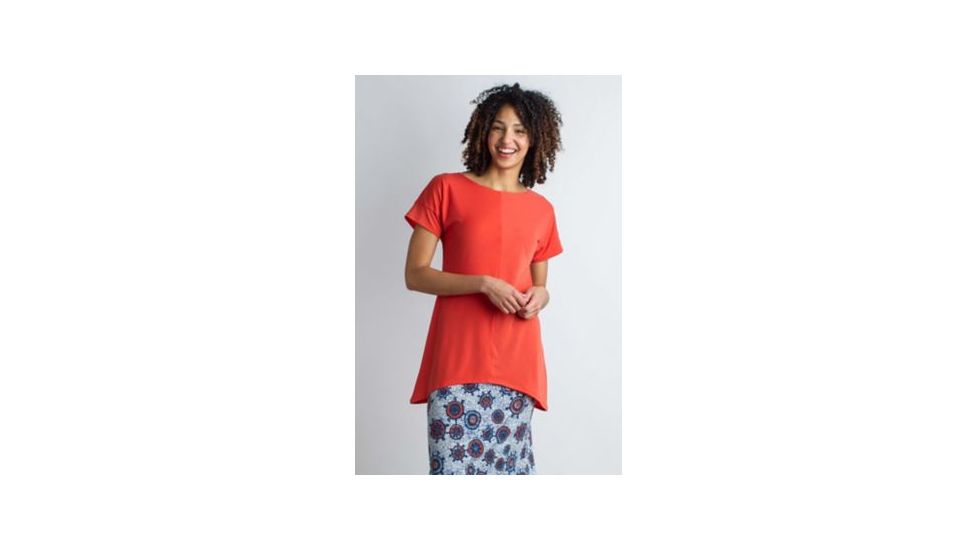 ExOfficio Wanderlux Crossback Short Sleeve Shirt Women's, Paprika, S 20123096-3530_S