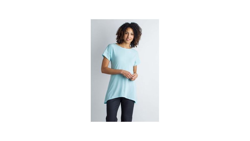 ExOfficio Wanderlux Crossback Short Sleeve Shirt Women's, Icelandic, XL 20123096-5170_XL
