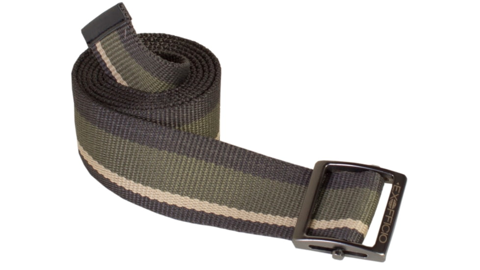 ExOfficio Web Belt - Mens -Khaki Stripe-One Size