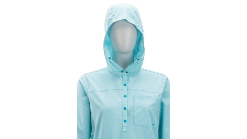 ExOfficio Wimico Hoody - Women's, Algiers Blue Heather, XS, 20013317-5124-XS