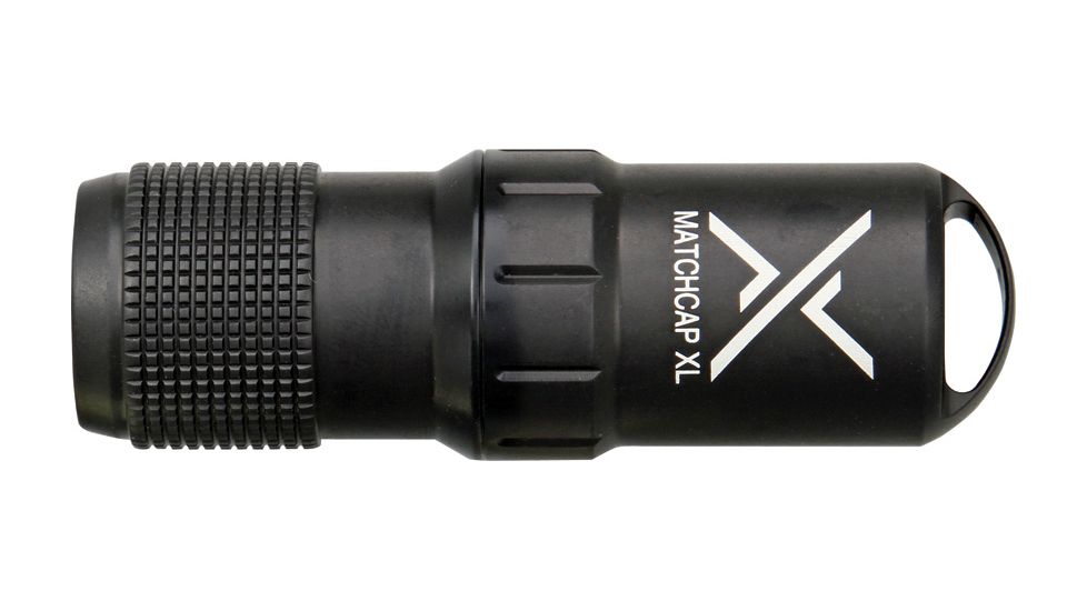 Exotac MATCHCAP XL Survival Match Case with Strikers, Black ET1200BLK