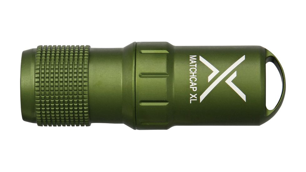 Exotac MATCHCAP XL Survival Match Case with Strikers, Olive Drab ET1200OD