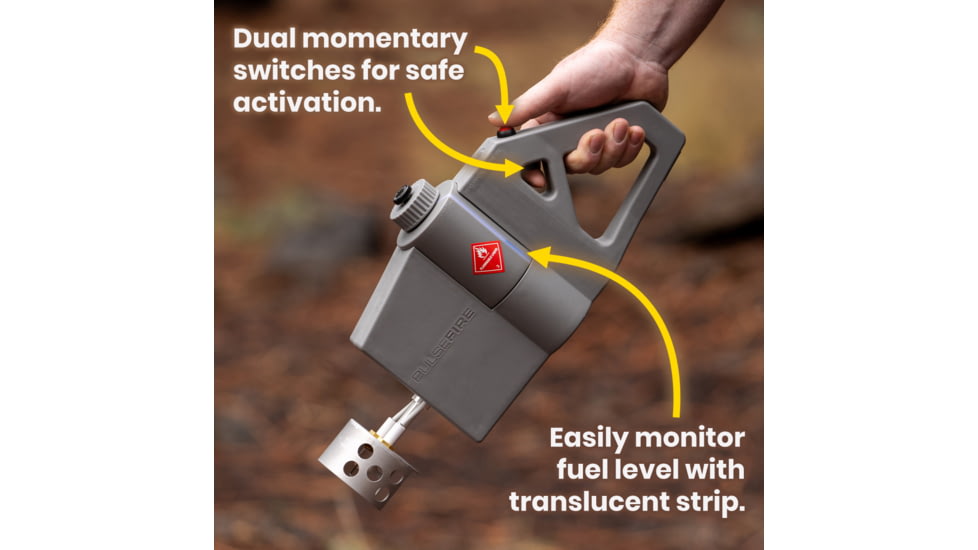 Exothermic Pulsefire Compact Flamethrower, Mirror Silver, PF-COMPACT