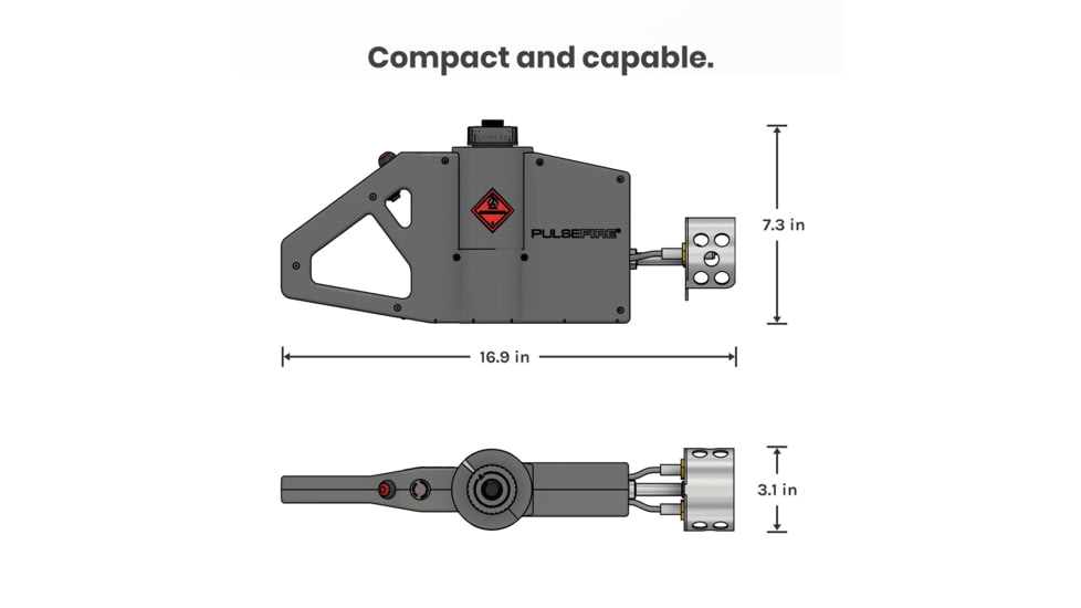 Exothermic Pulsefire Compact Flamethrower, Mirror Silver, PF-COMPACT