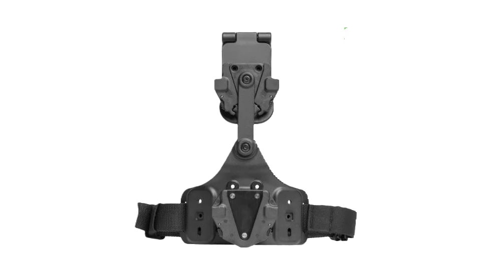 Alien Gear Holsters Rapid Force Expansion Dynamic Drop Leg Holster With Locking Belt Slide w/ Taq Strap w/Standard Buckle w/Bag Packaging, Matte Black, RFX-DD-BK-LBS-T-LK-B