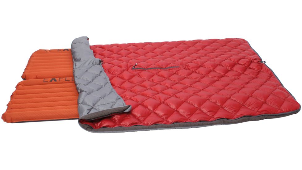 Exped DeepSleep 250 Sleeping Bag 700 Duck Down-Red-Medium-Right