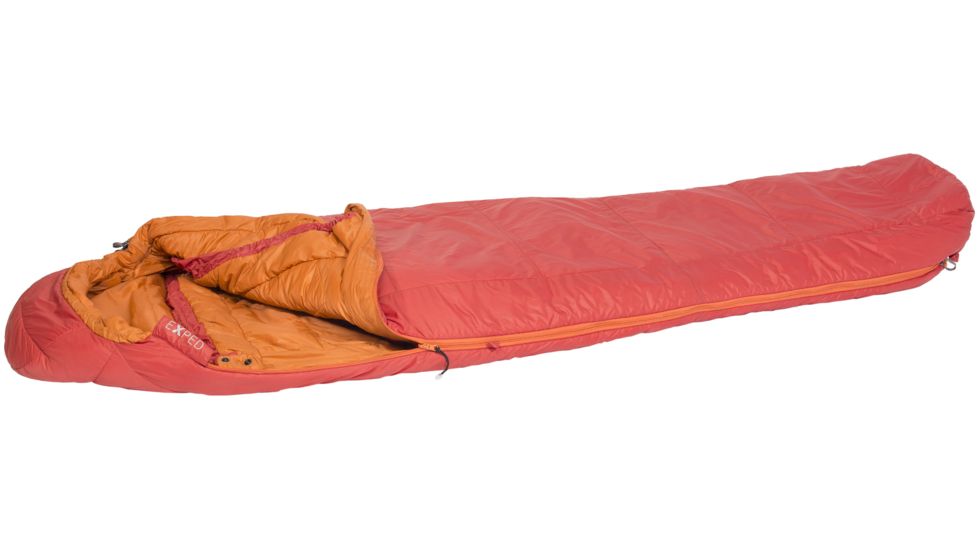 LiteSyn 800 Sleeping Bag Synthetic-Red/Orange-Medium-Right