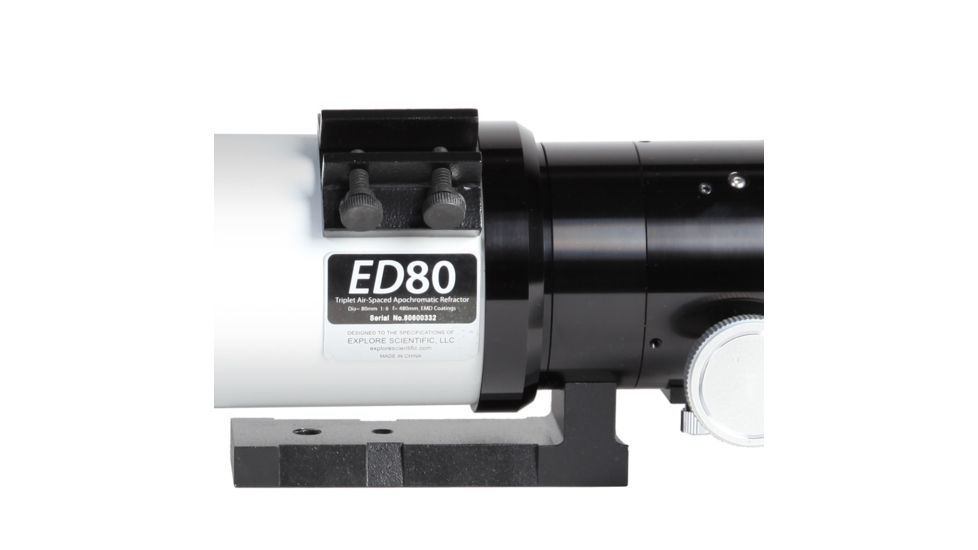 Explore Scientific ED 80 Classic White Essential Series f/6 Air Spaced Triplet Refractor Telescope ES-ED0806-01