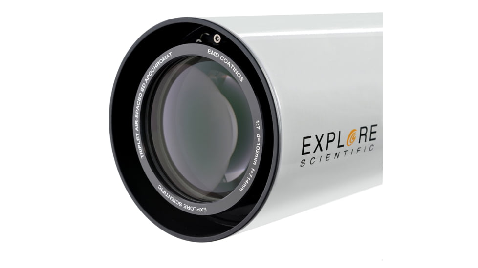 Explore Scientific ED102 Classic White Air Spaced Triplet,714mm Focal Length,2.5in HEX Focuser FCD100-10207-01