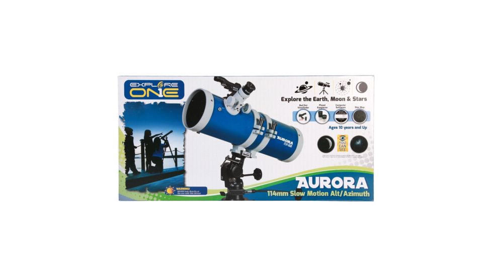 ExploreOne Aurora 114mm Slow Motion AZ Mount Telescope, 88-10114