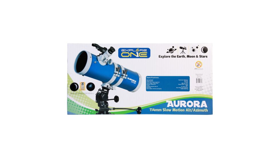 ExploreOne Aurora 114mm Slow Motion AZ Mount Telescope, 88-10114