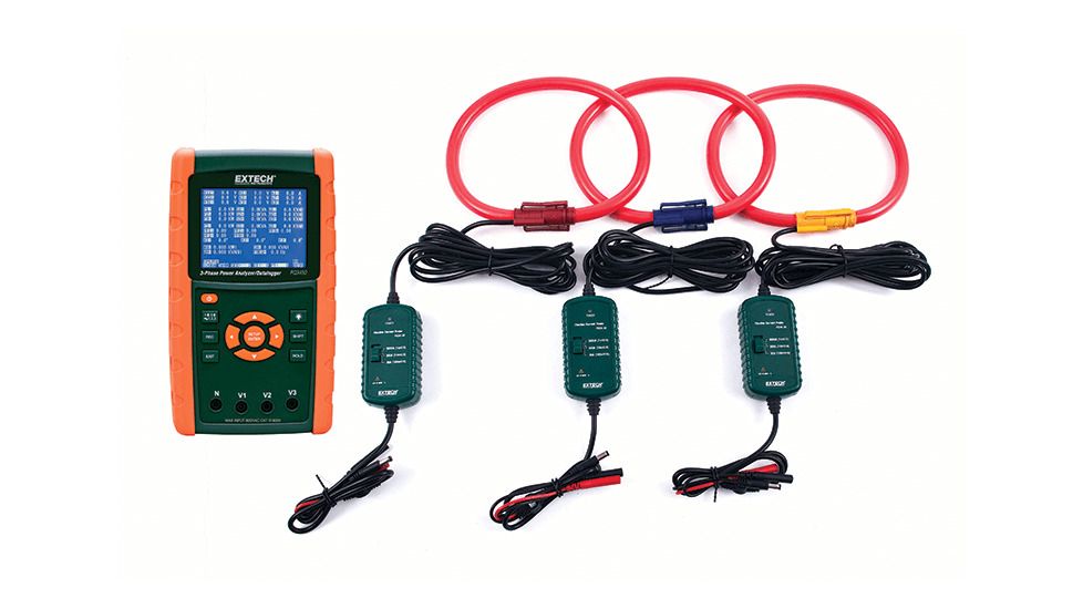 Extech Instruments 3000A 3-Phase Power Analyzer/Datalogger Kit W/Nist, PQ3450-30-NIST