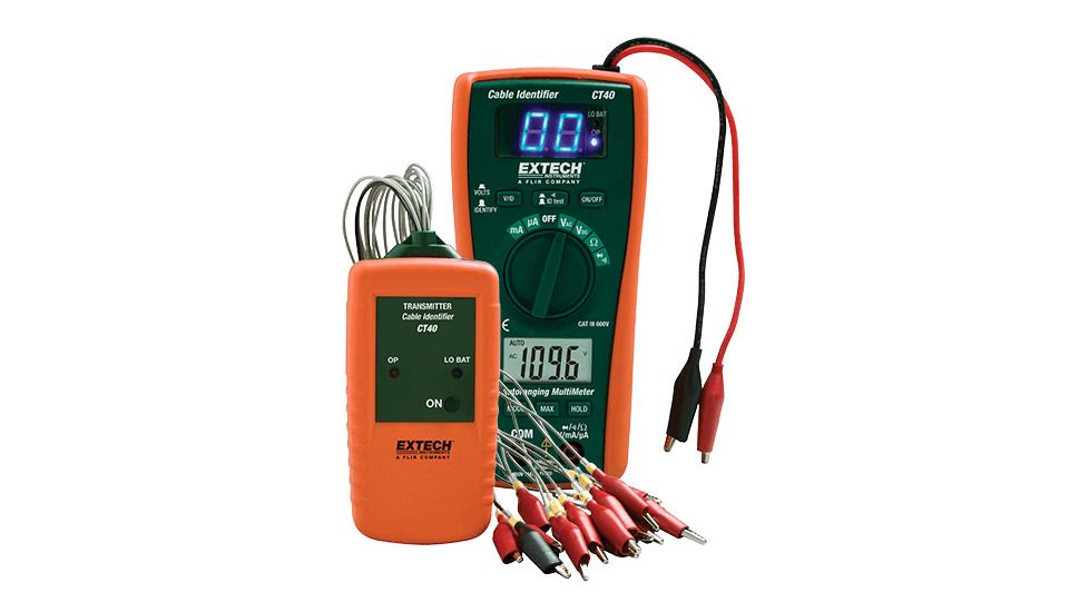 Extech Instruments Cable Identifier, 16 Cables, CT40