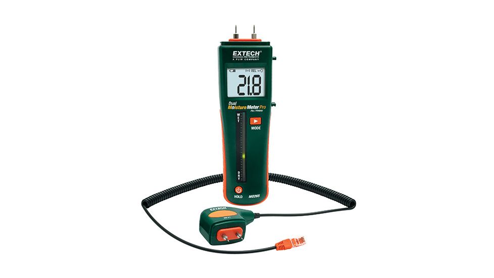 Extech Instruments Combo Pin/Pinless Moisture Meter W/Rj45, MO265
