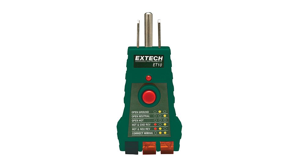 Extech Instruments Gfci Receptacle Tester, ET10