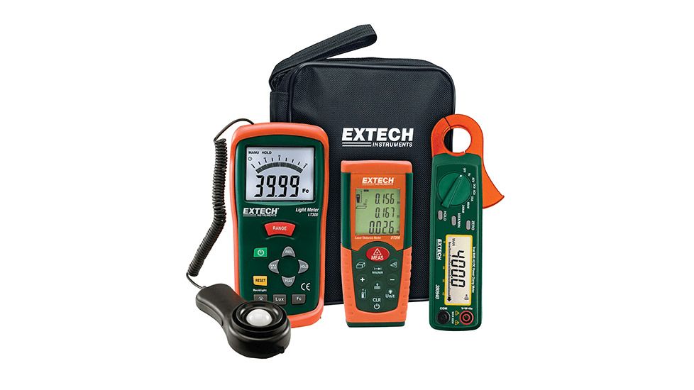 Extech Instruments Lighting Retrofit Kit W/Power Clamp Meter, LRK15