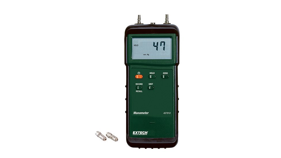 Extech Instruments Manometer, Heavy Duty Series, 407910
