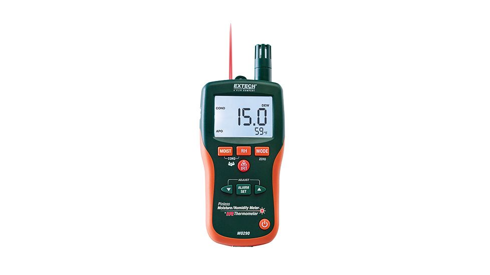 Extech Instruments Moisture Meter, Pinless, MO290
