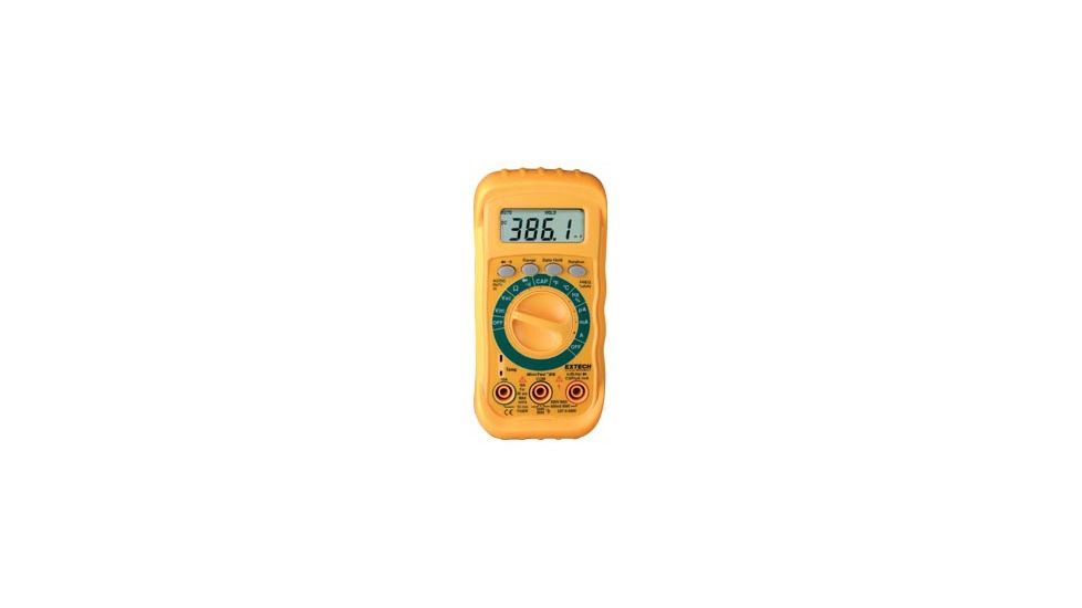 Extech Instruments Multimeter, Mini Tec Autoranging W/Temp Probe, MN26T