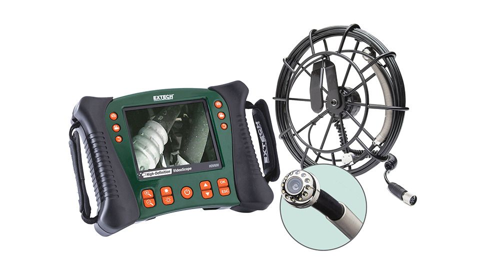Extech Instruments Plumbing Videoscope Kit W/ 30M Cable, HDV650-30G