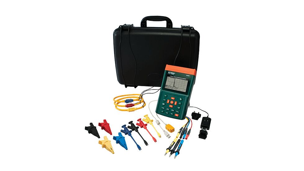 Extech Instruments Power Quality Meter W/ 1200A Flex Clamp, PQ3350-1