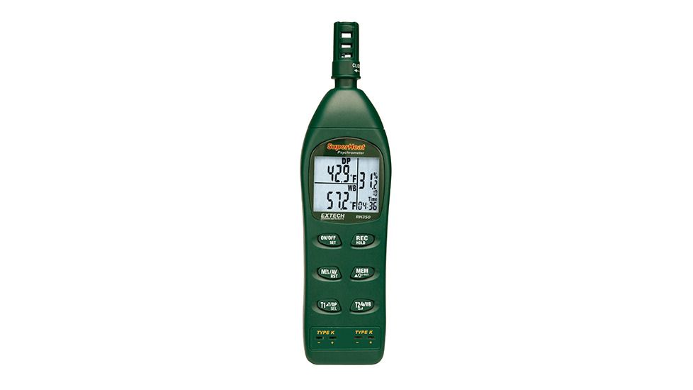 Extech Instruments Psychrometer, Datalogger Digital, RH350