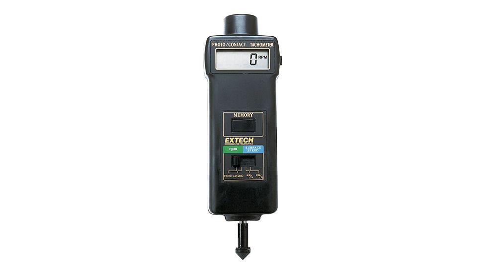 Extech Instruments Tachometer, Combination Photo/Contact, 461895