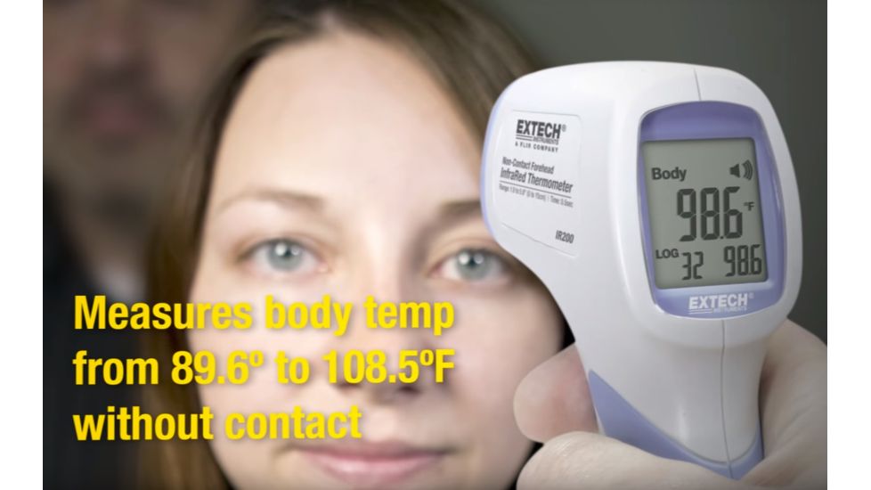 Flir Extech IR200 IR Thermometer - Measures body temperature without contact