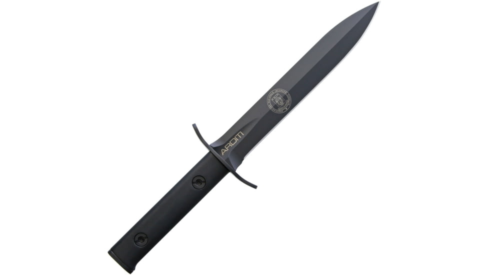 Extrema Ratio Arditi Fixed Blade Knife, 10.63in Overall, 6.5in Black Mil-Spec Coated N690 SS Blade, Black Polymer Handle, Limited Edition Of 1918 Pieces, Black Cordura, Black, 0220BLK