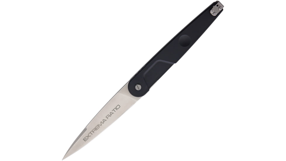 Extrema Ratio BD4 R Linerlock Folding Knife, 4.75in satin finish Bohler N690 stainless blade, Black anodized aluminum handle, 0496SAT